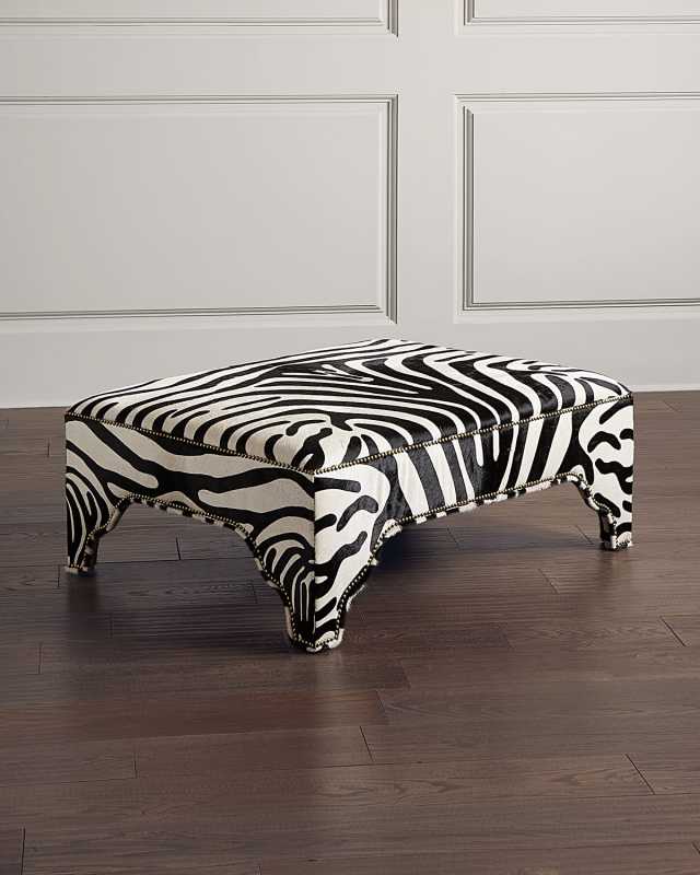 Aleeha Hair Hide Ottoman